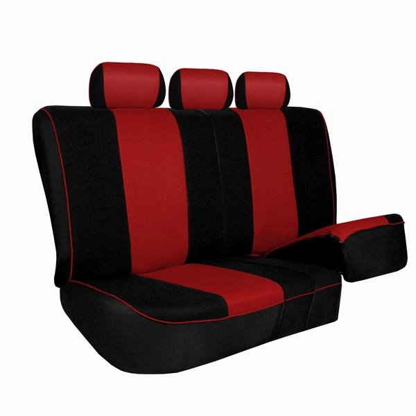 Edgy Piping Seat Covers - Rear Red