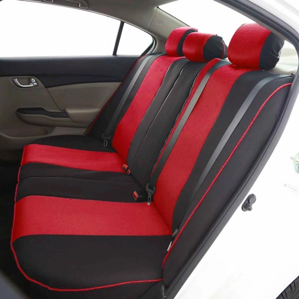 Edgy Piping Seat Covers - Rear Red