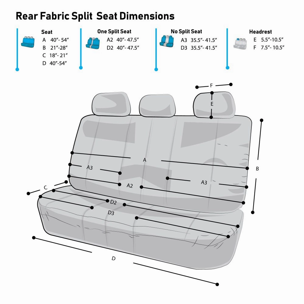 Edgy Piping Seat Covers - Rear Red
