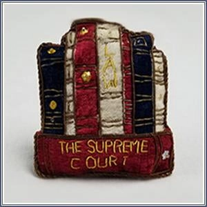 Embroidered Ornament- Supreme Court Book Spine
