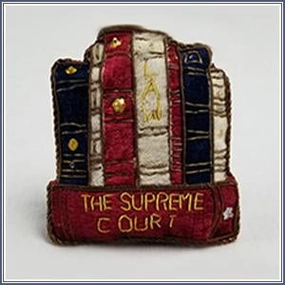 Embroidered Ornament- Supreme Court Book Spine