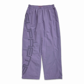 Embroidered Spellout Track Pants Dusty Purple