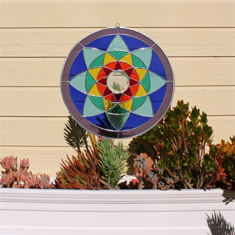 Flower of Life Stained Glass - 15 inch