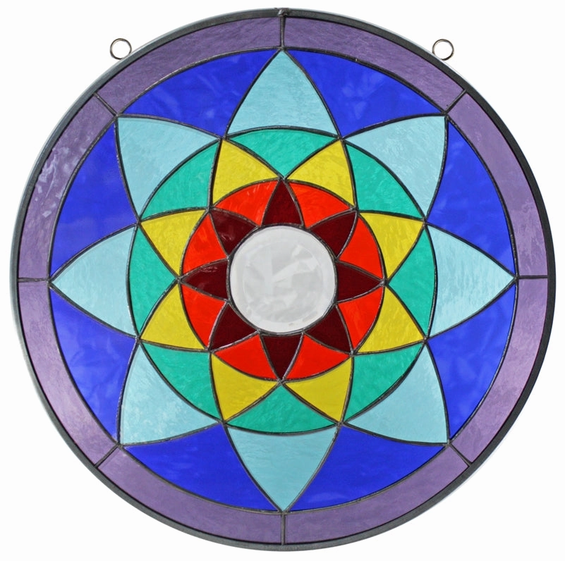 Flower of Life Stained Glass - 15 inch