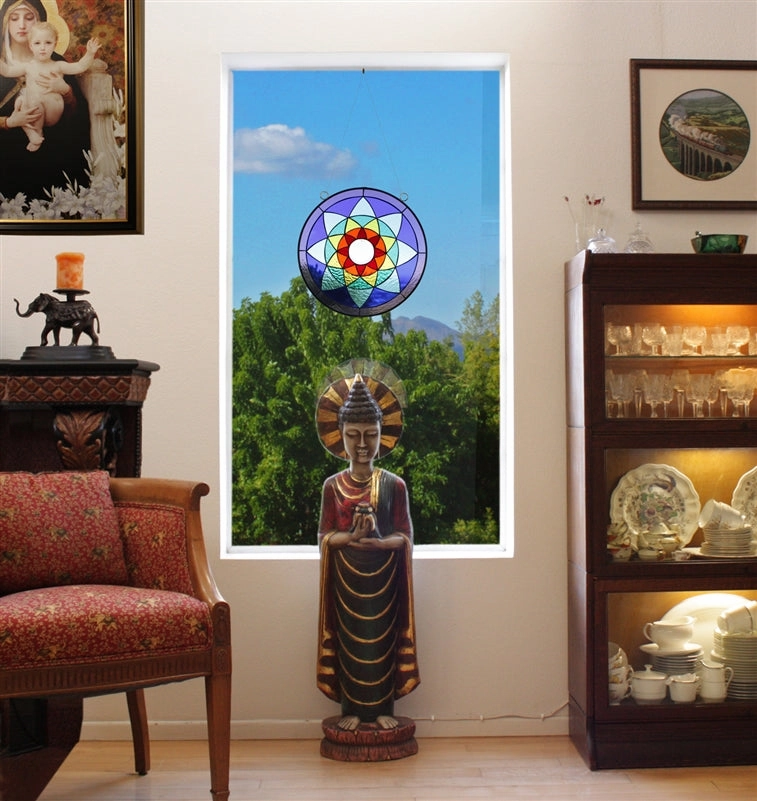 Flower of Life Stained Glass - 15 inch