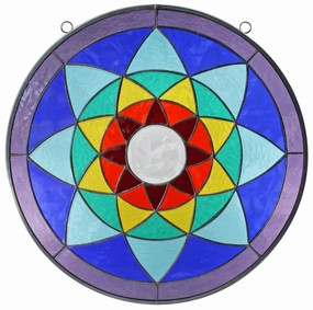 Flower of Life Stained Glass - 15 inch