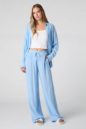 Flowy Drawstring Wide Leg Pant