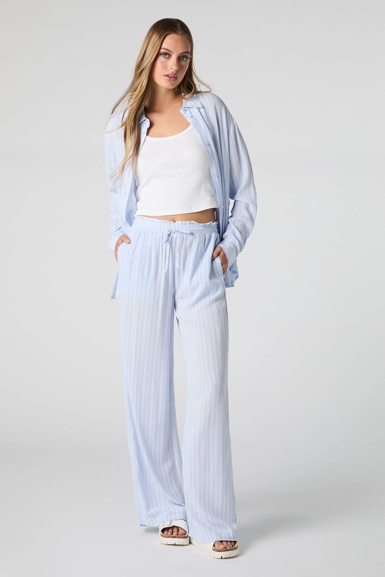 Flowy Drawstring Wide Leg Pant