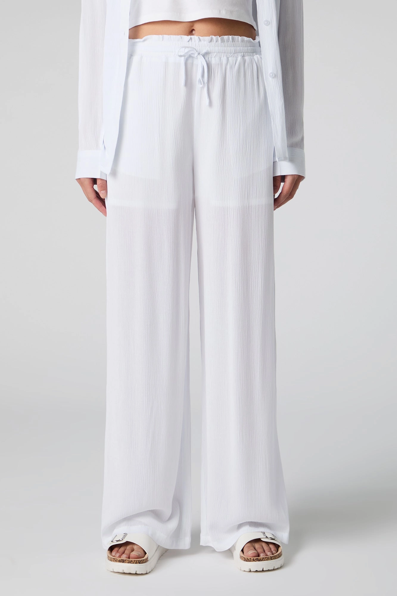 Flowy Drawstring Wide Leg Pant
