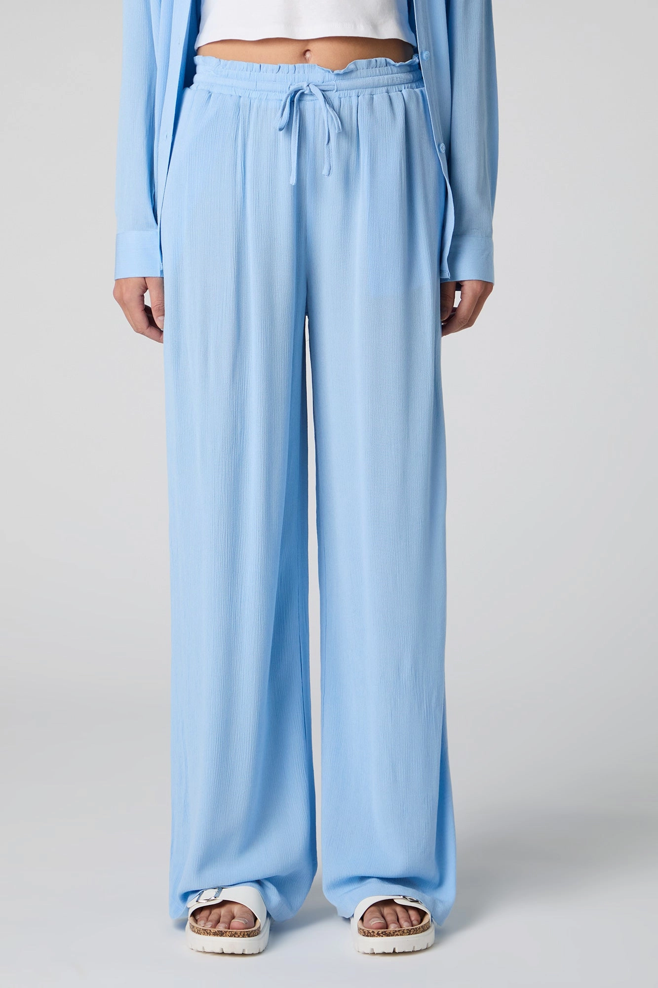 Flowy Drawstring Wide Leg Pant