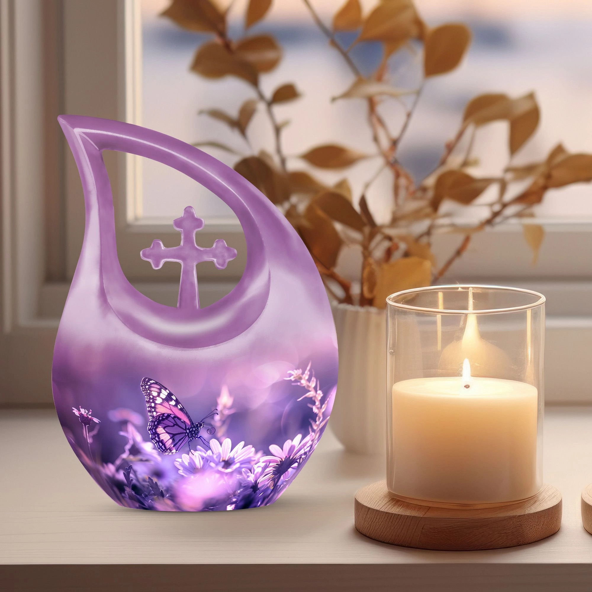 Gentle Butterfly Sanctuary - Supreme Memorial Urn For Ashes