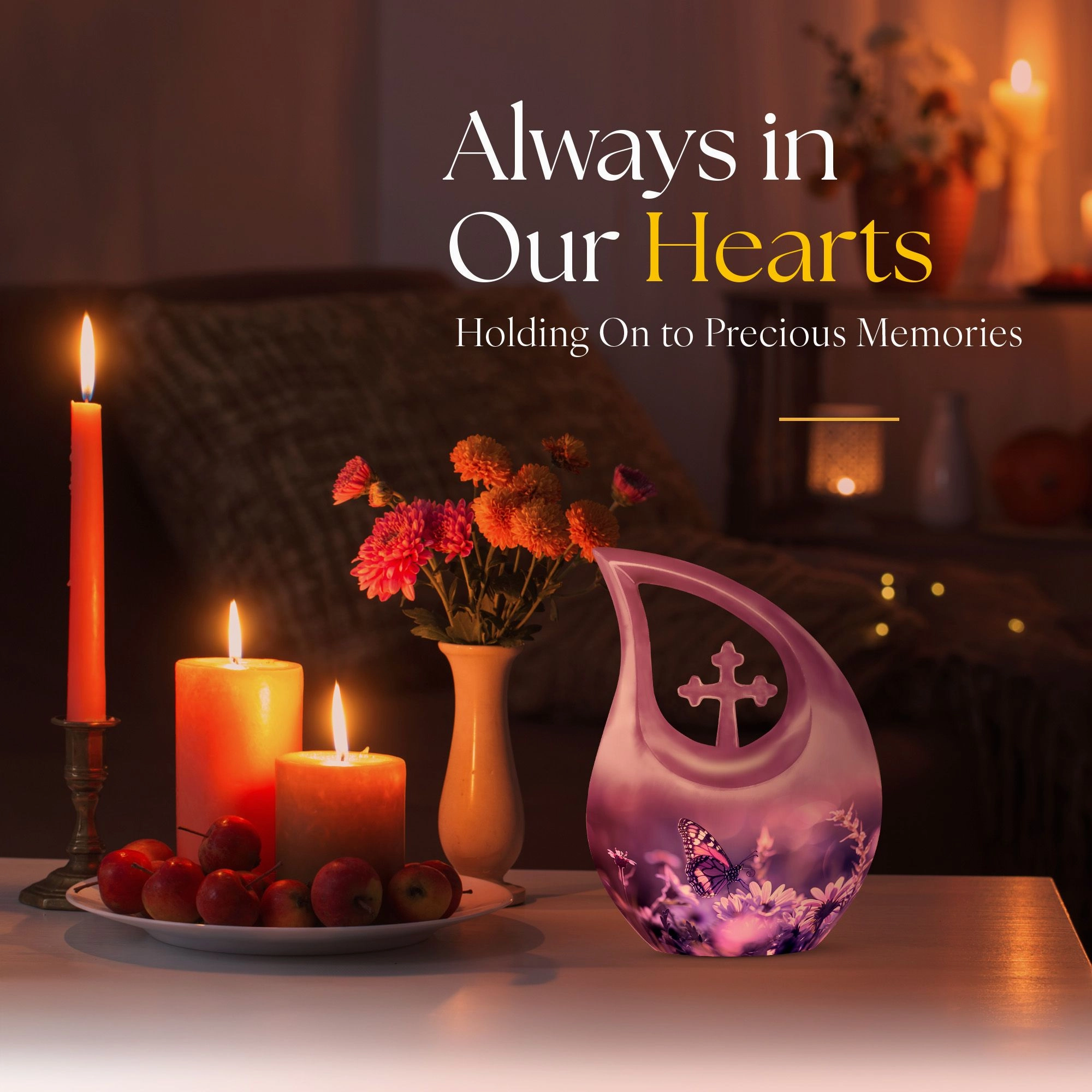Gentle Butterfly Sanctuary - Supreme Memorial Urn For Ashes