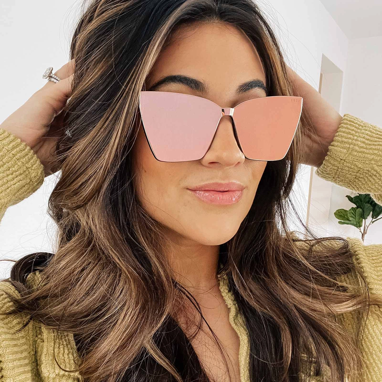 GOLDIE XS - APRICOT CRYSTAL   PEACH MIRROR SUNGLASSES