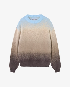 Gradient Cozy Knit Sweater Baby Blue