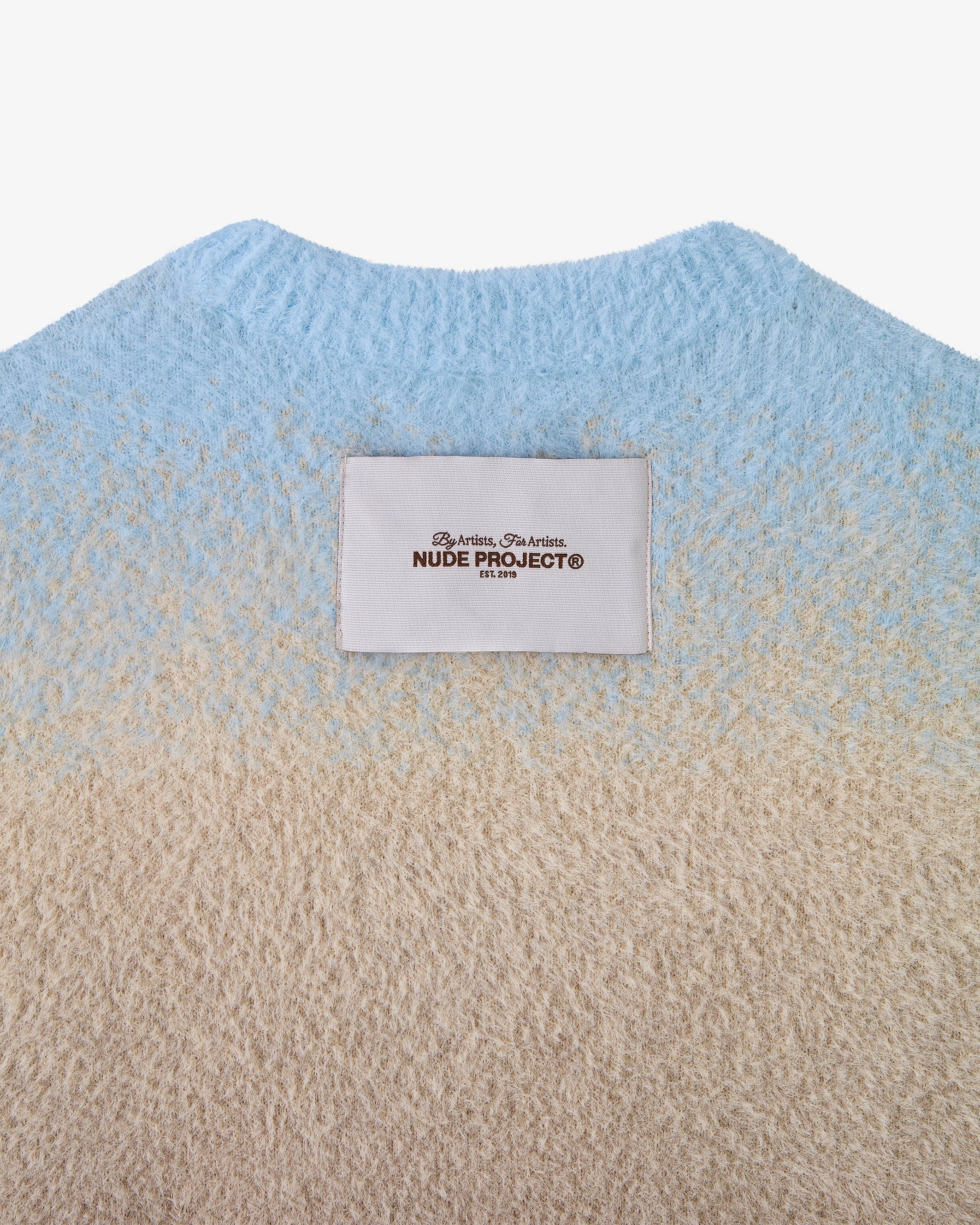 Gradient Cozy Knit Sweater Baby Blue