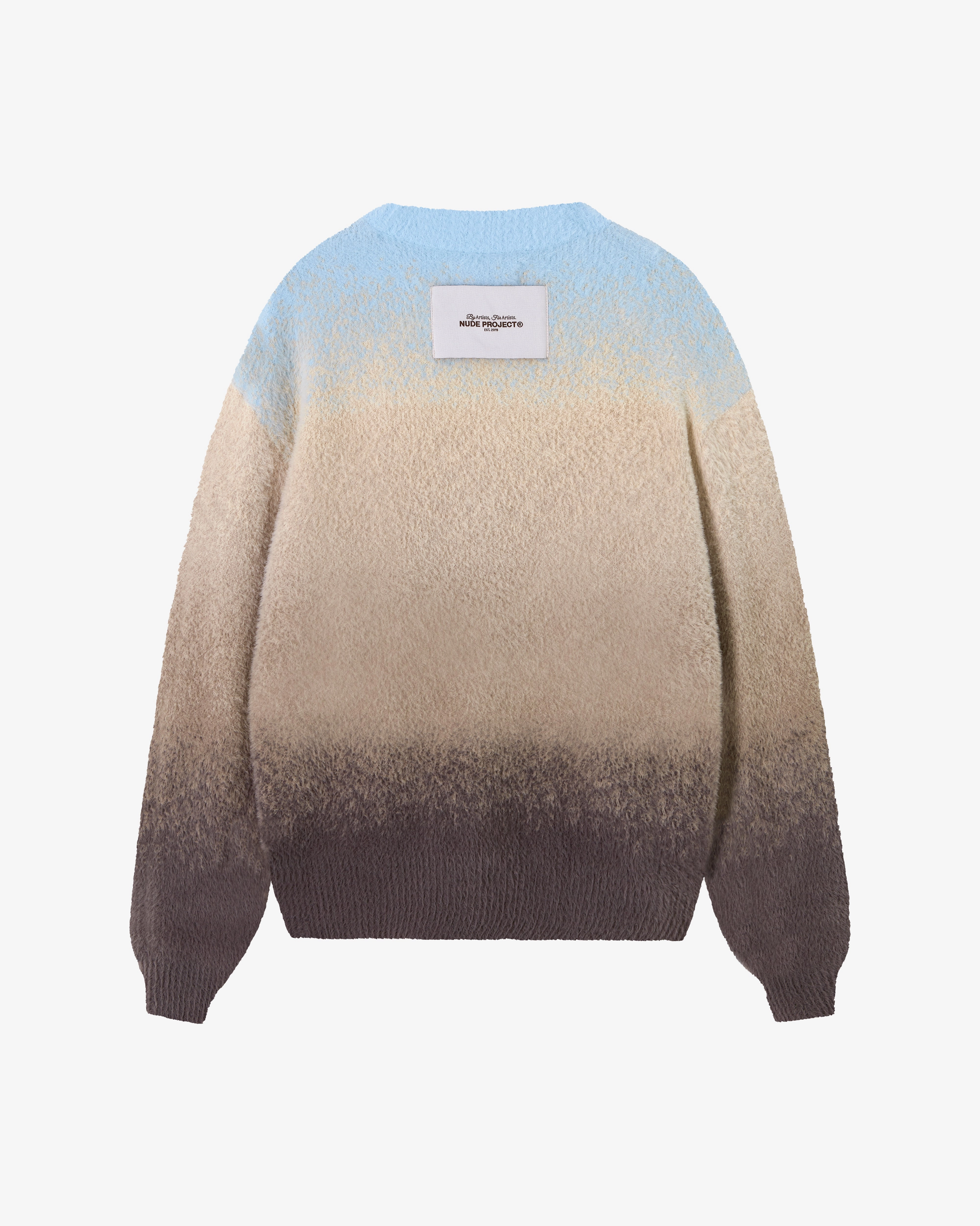 Gradient Cozy Knit Sweater Baby Blue