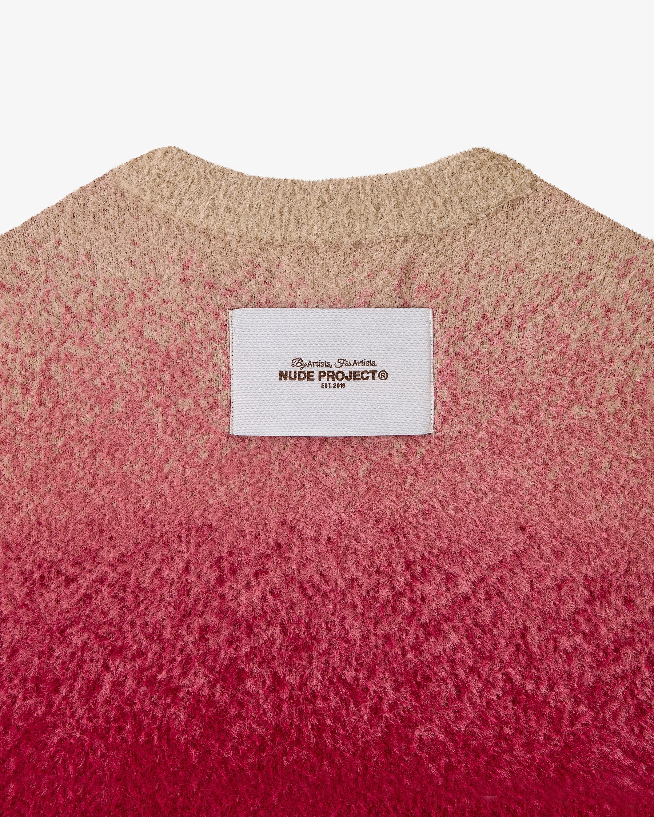 Gradient Cozy Knit Sweater Red