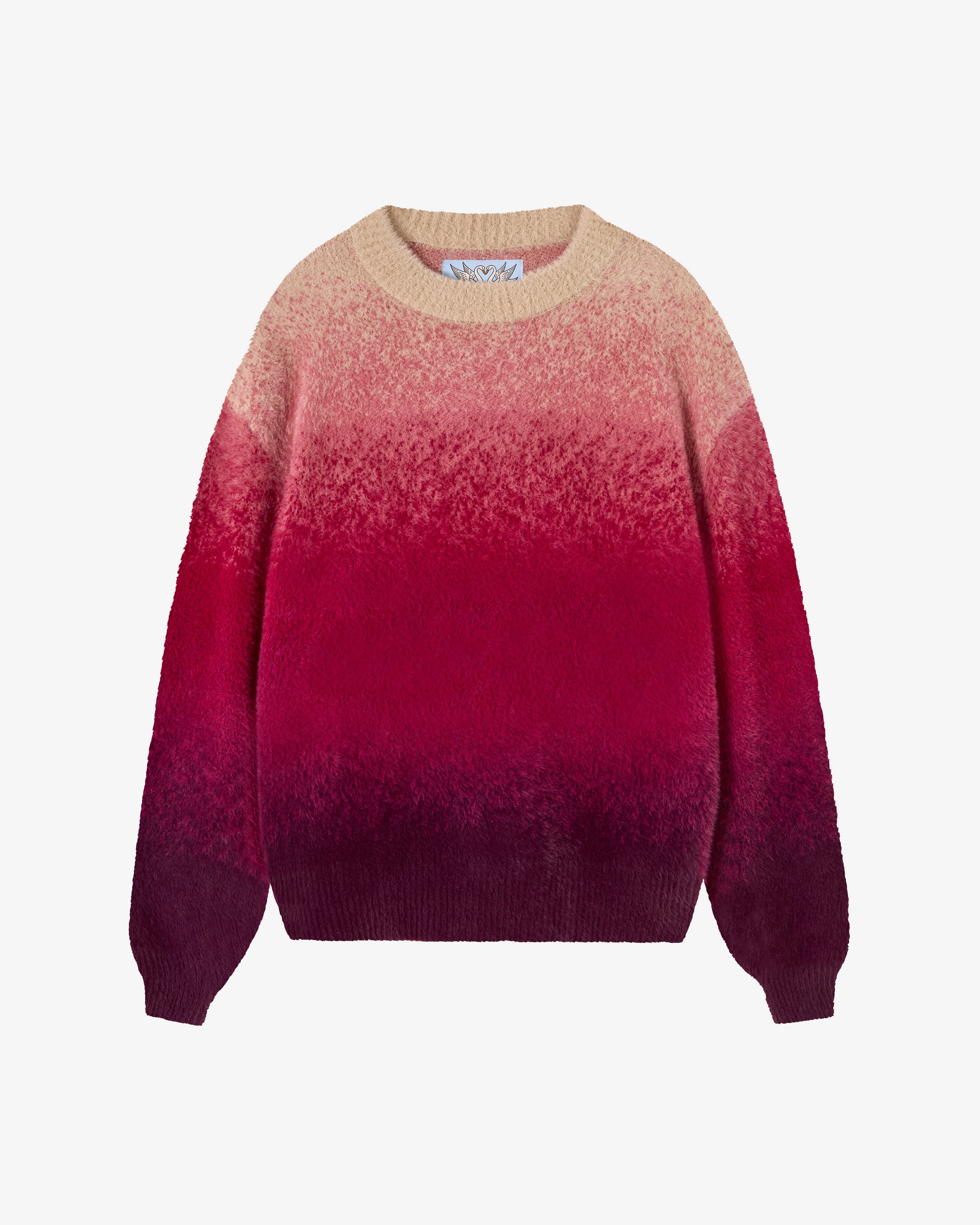 Gradient Cozy Knit Sweater Red