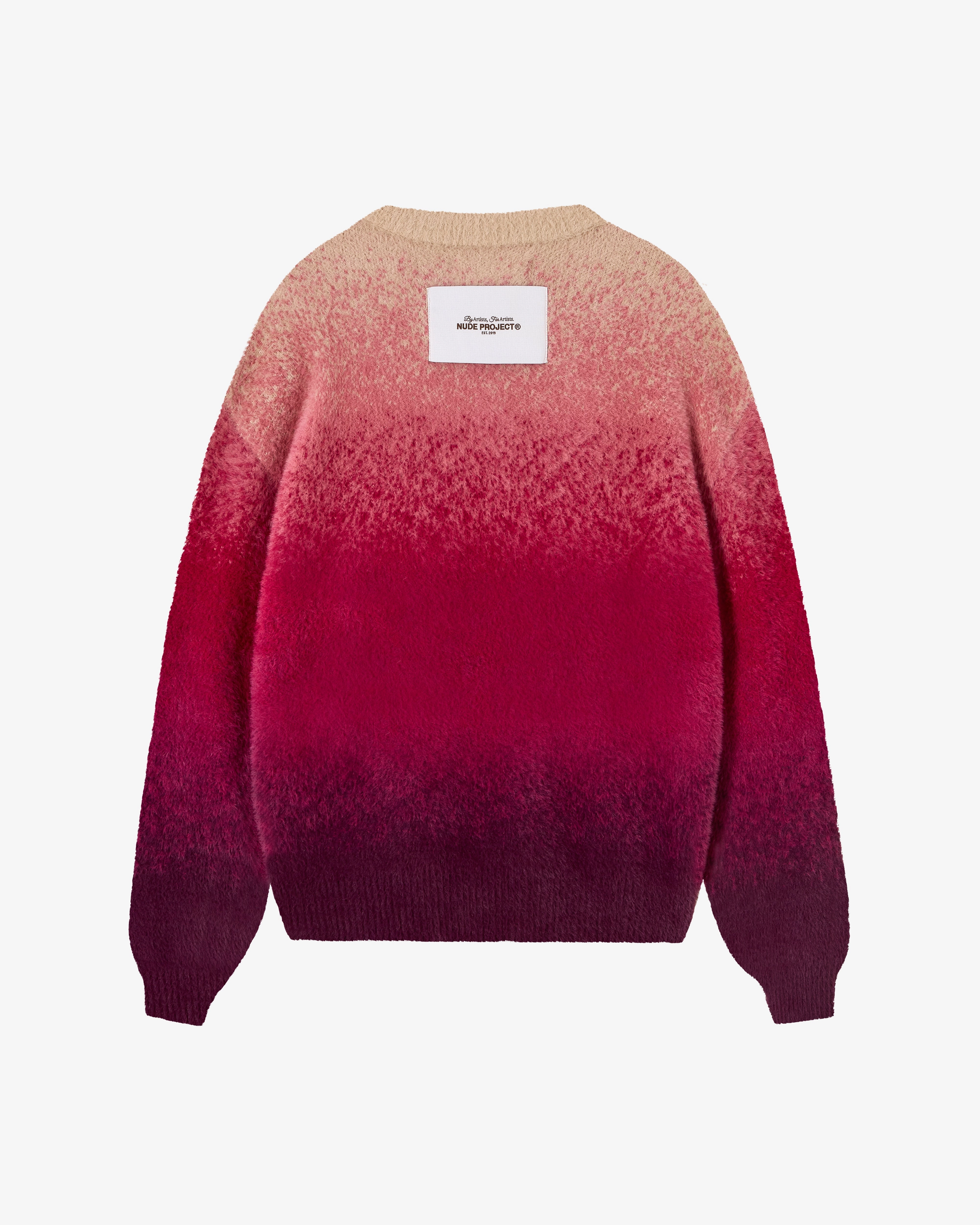 Gradient Cozy Knit Sweater Red