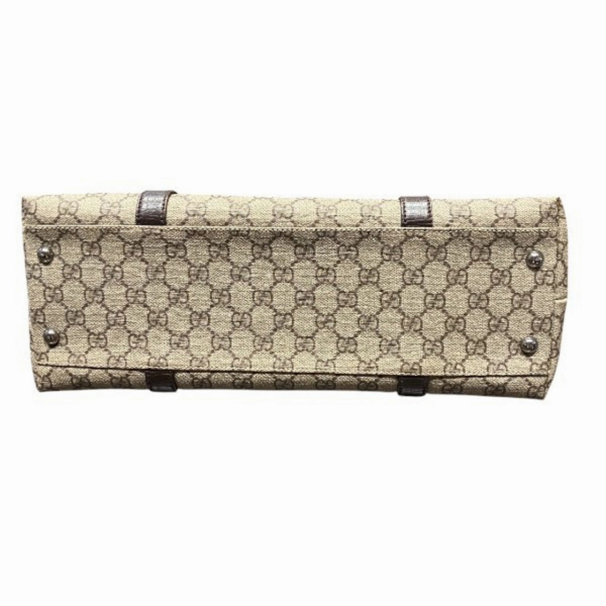Gucci Gg Supreme Leather Tote Bag (Pre-Owned)