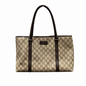 Gucci Gg Supreme Leather Tote Bag (Pre-Owned)