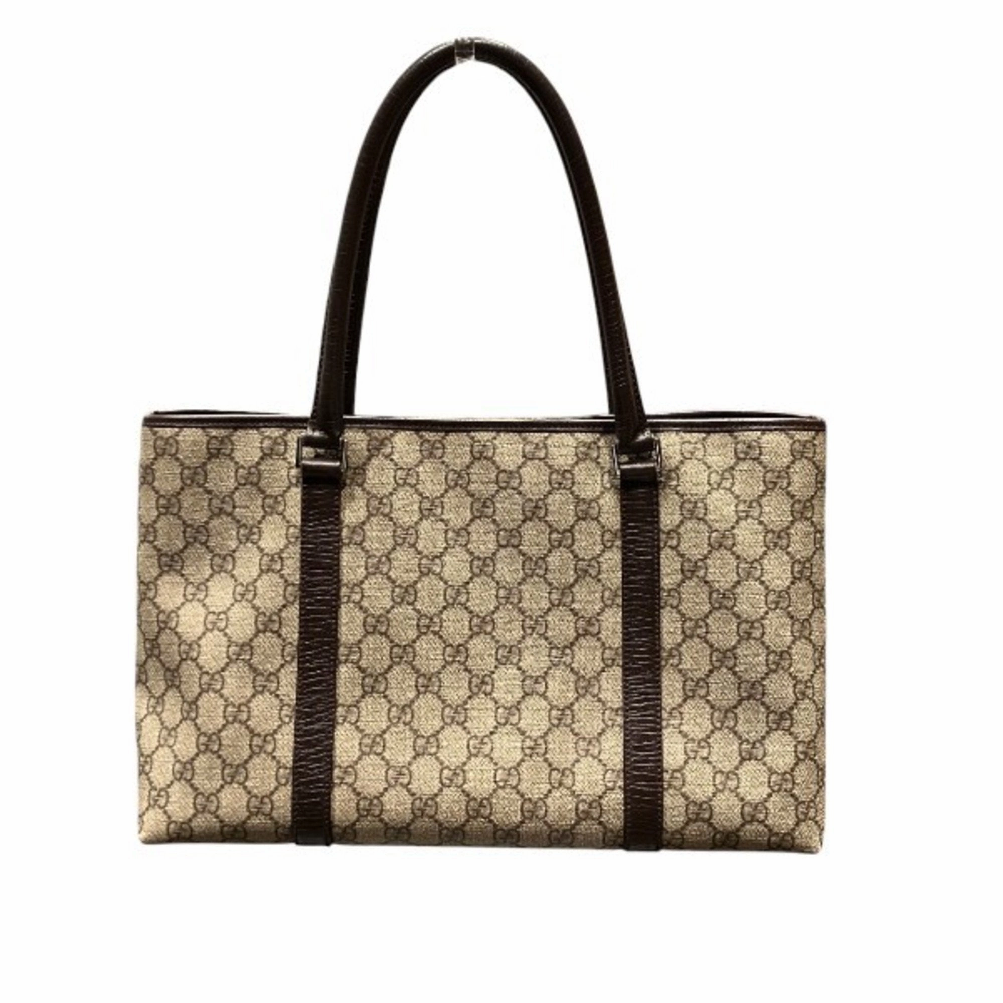 Gucci Gg Supreme Leather Tote Bag (Pre-Owned)