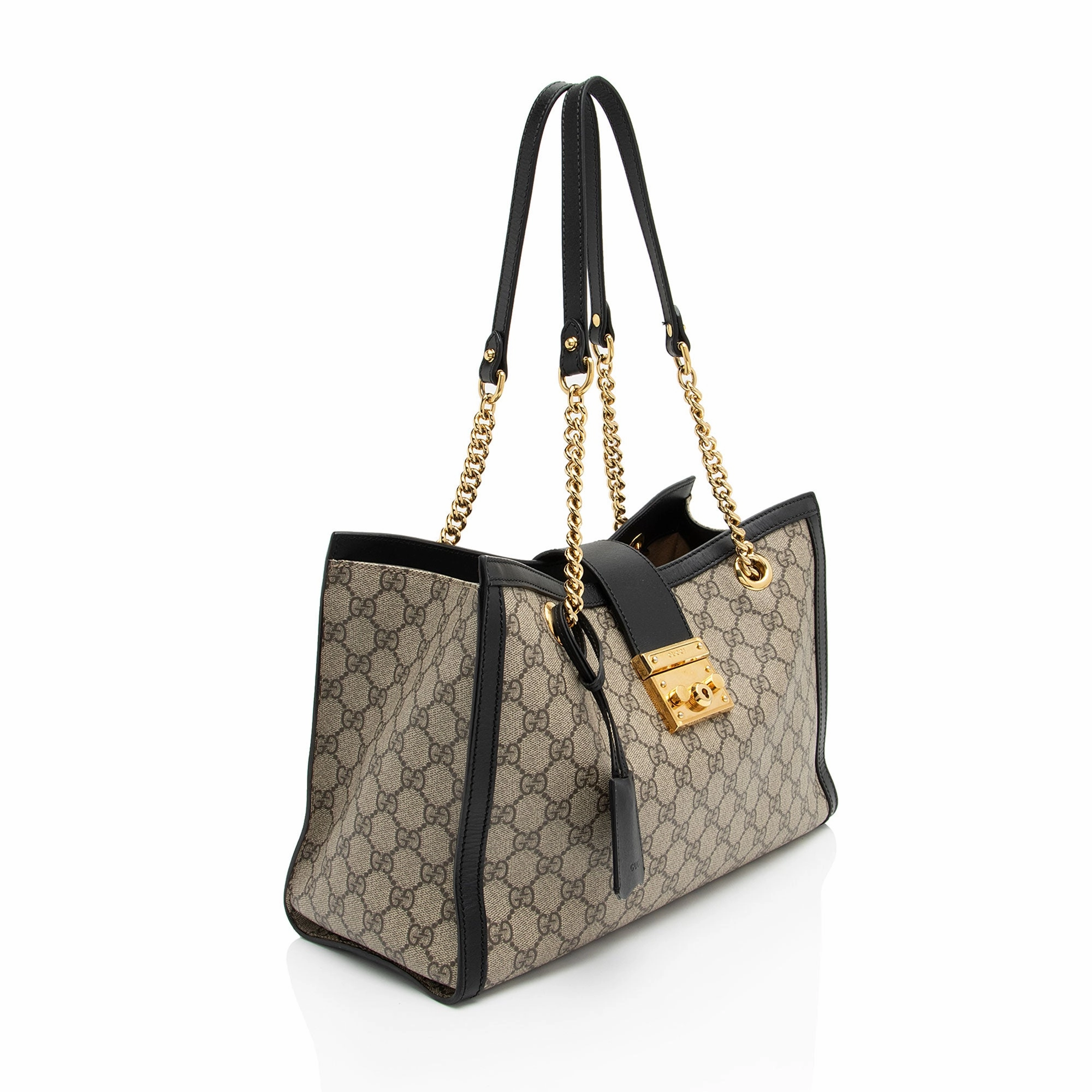 Gucci GG Supreme Padlock Chain Medium Shoulder Bag