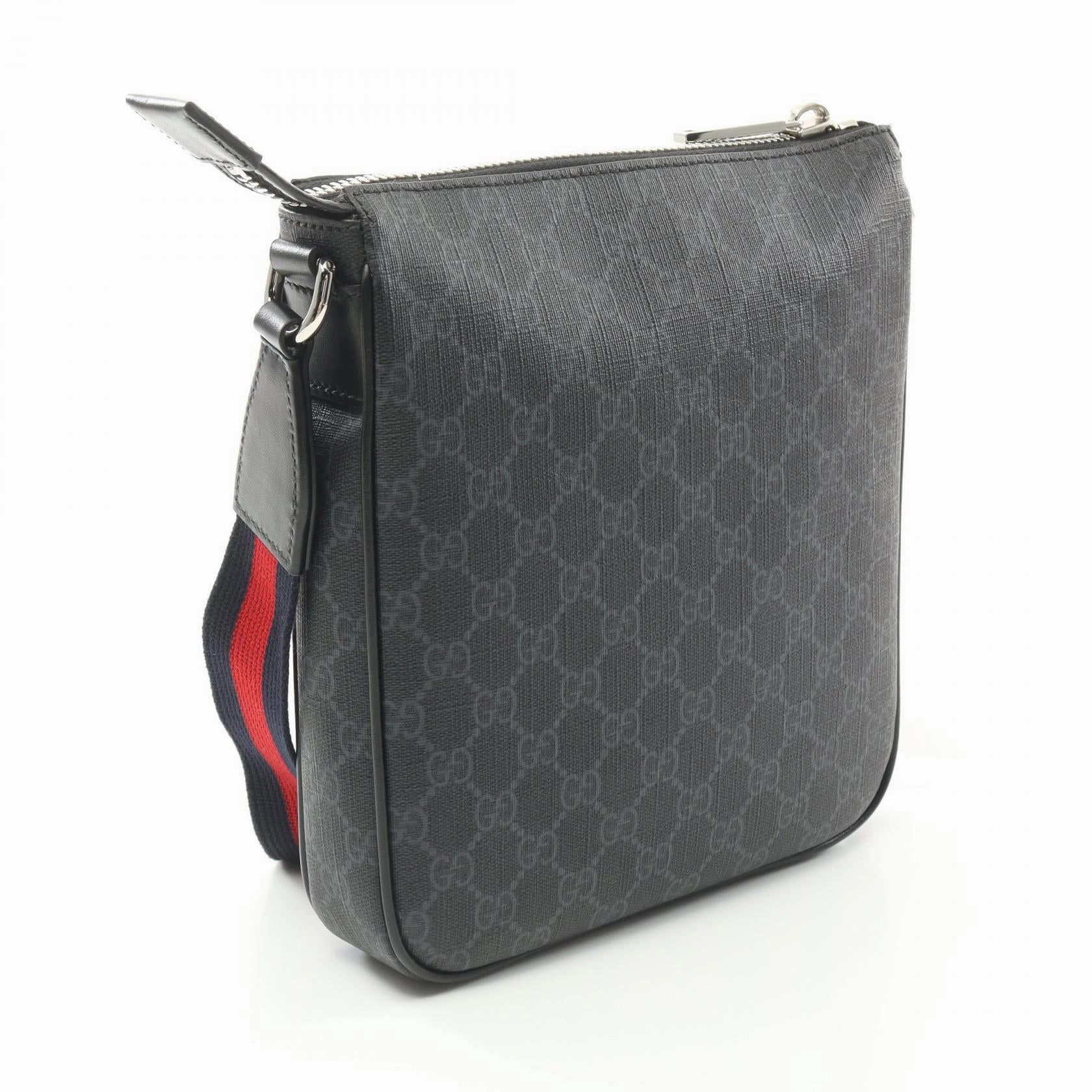 Gucci GG Supreme Small Shoulder Bag PVC Coated Canvas Leather