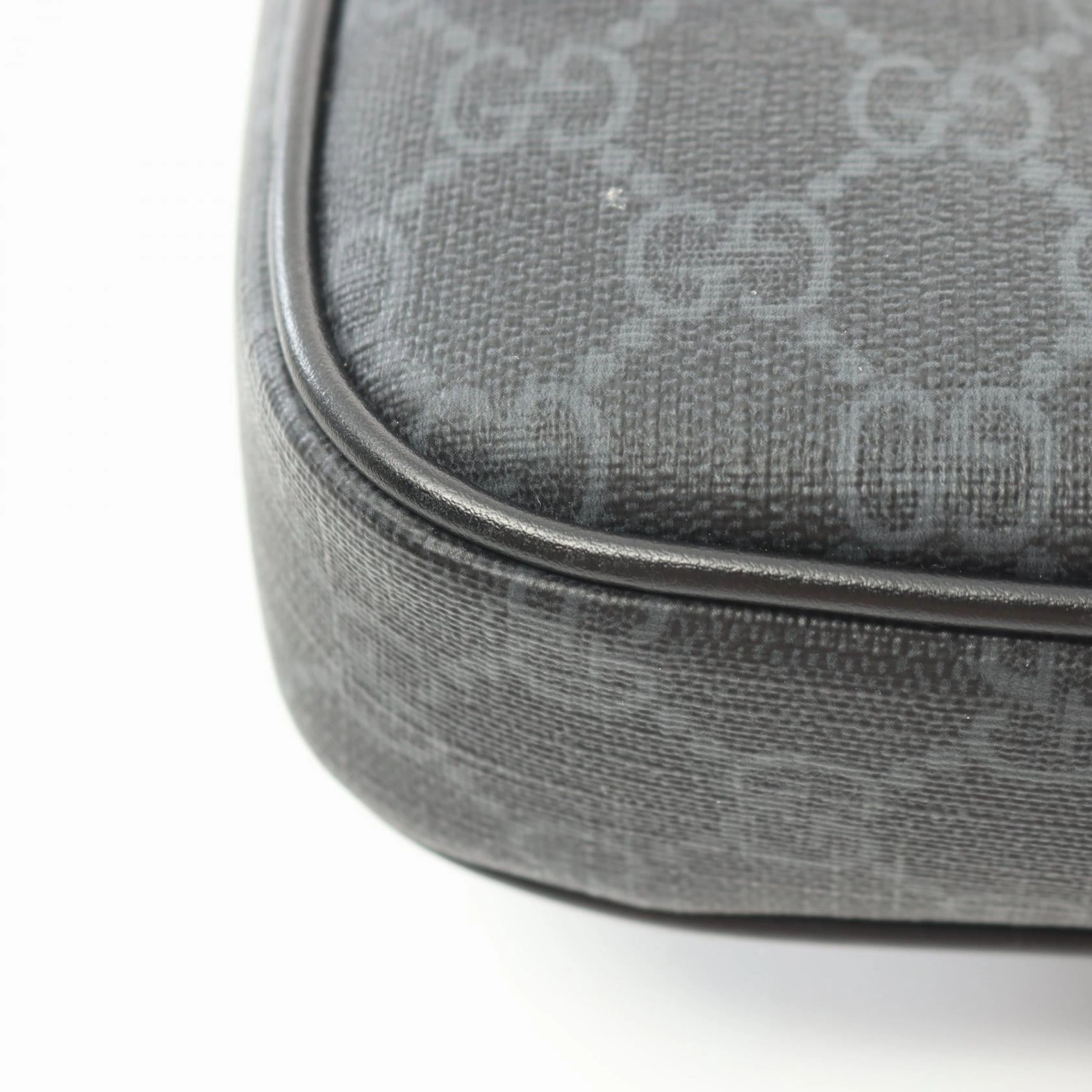 Gucci GG Supreme Small Shoulder Bag PVC Coated Canvas Leather