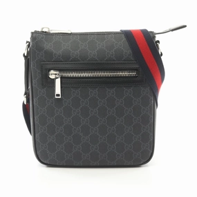 Gucci GG Supreme Small Shoulder Bag PVC Coated Canvas Leather