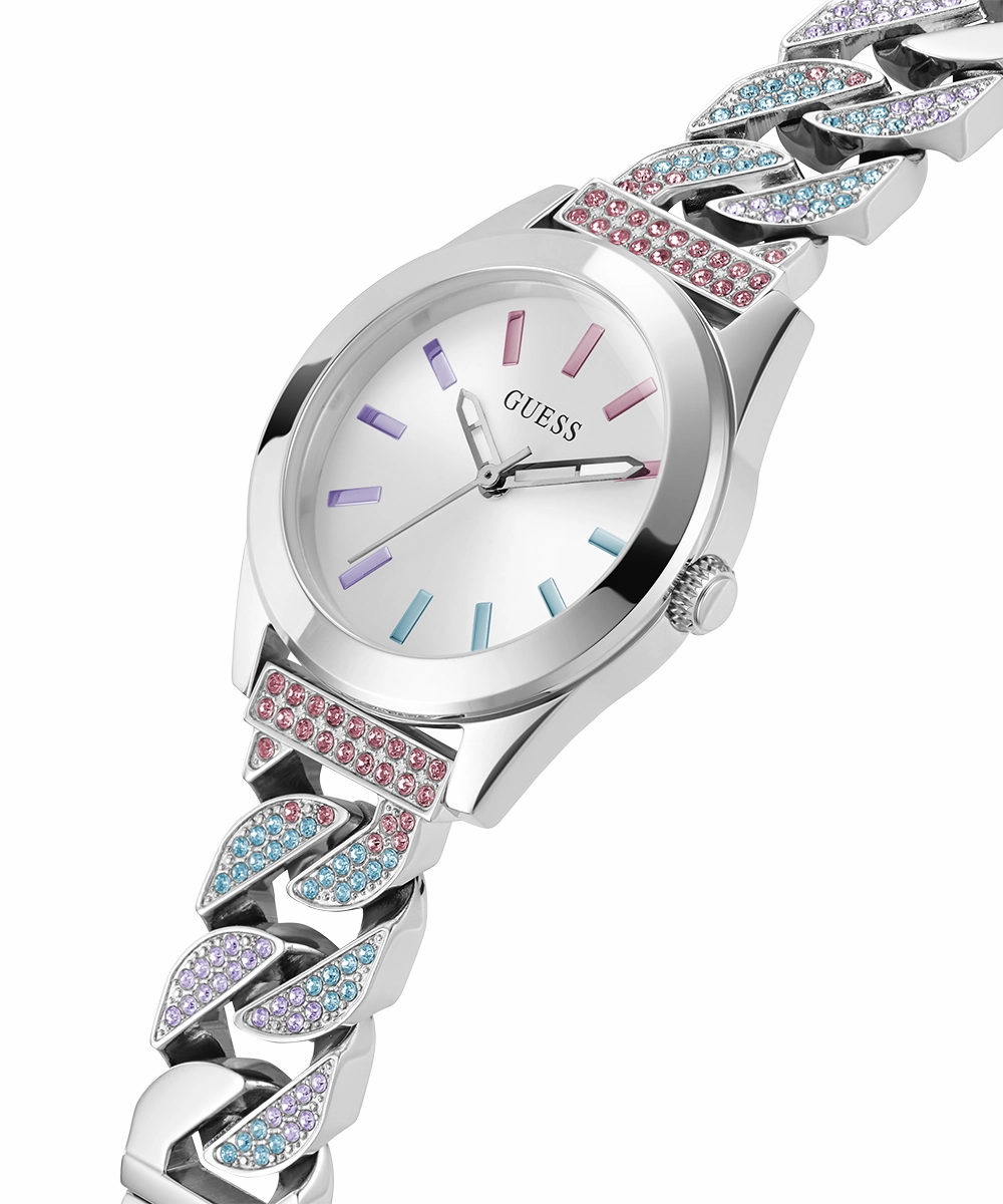 GUESS Ladies Silver Tone Analog Watch