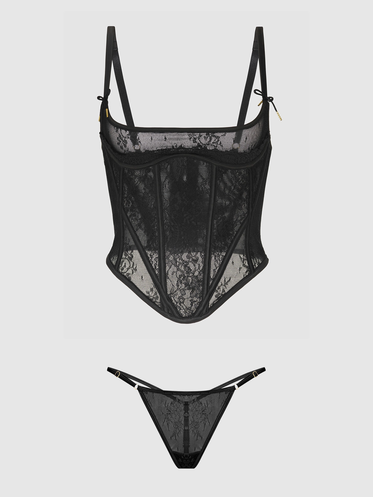 Jocelyn Lace Bustier Lingerie Set