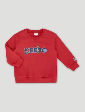 Keedo Boys Safari Logo Fleece Top