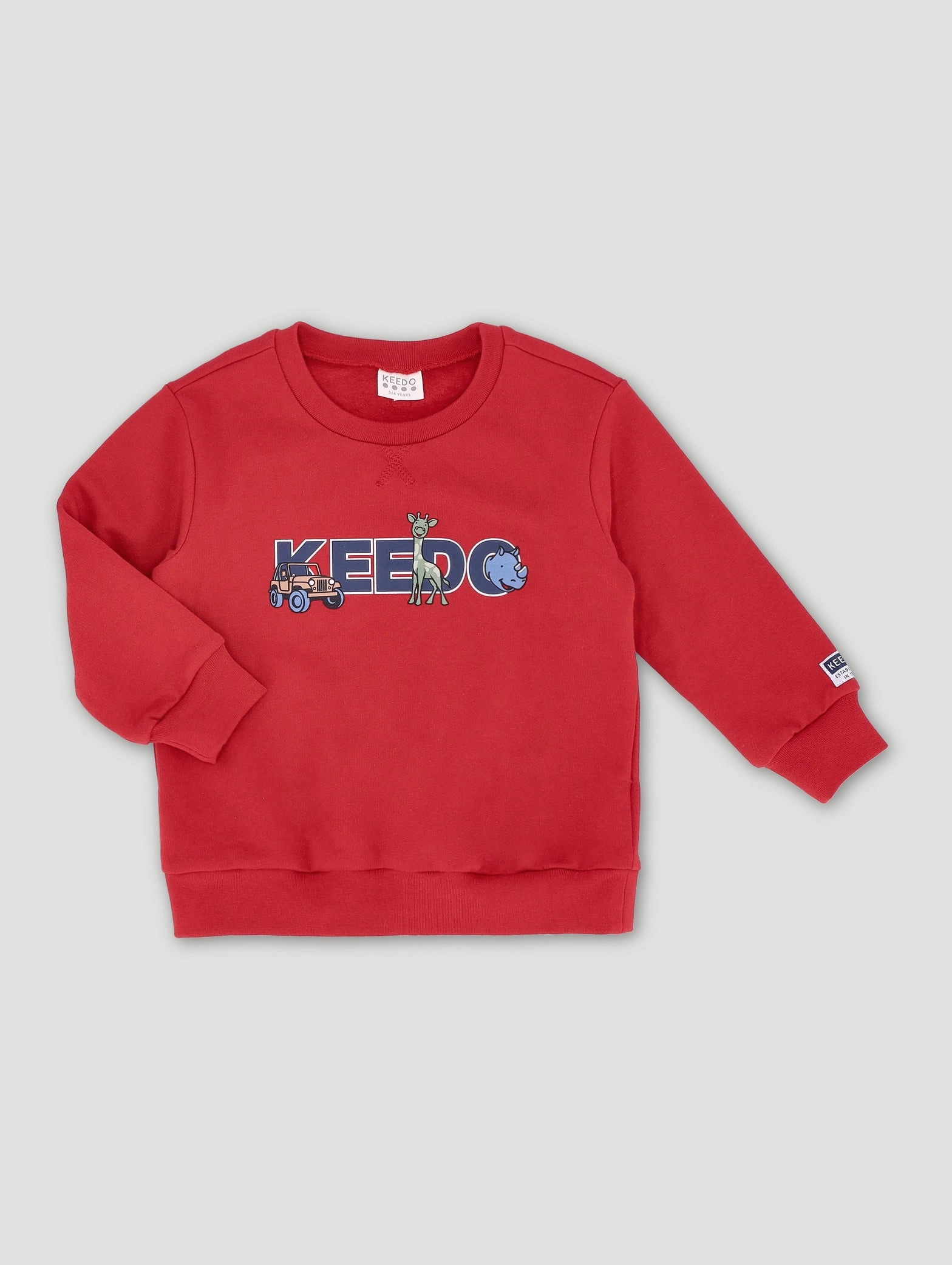Keedo Boys Safari Logo Fleece Top