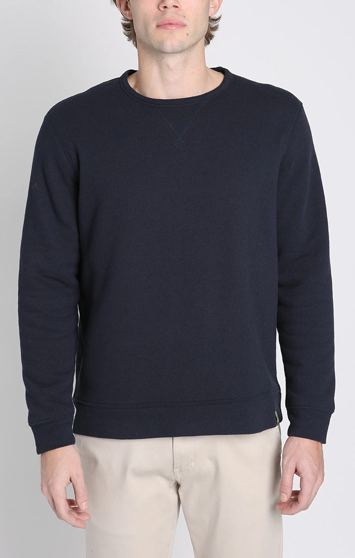 Kent Recycled Jacquard Sherpa Lined Crewneck