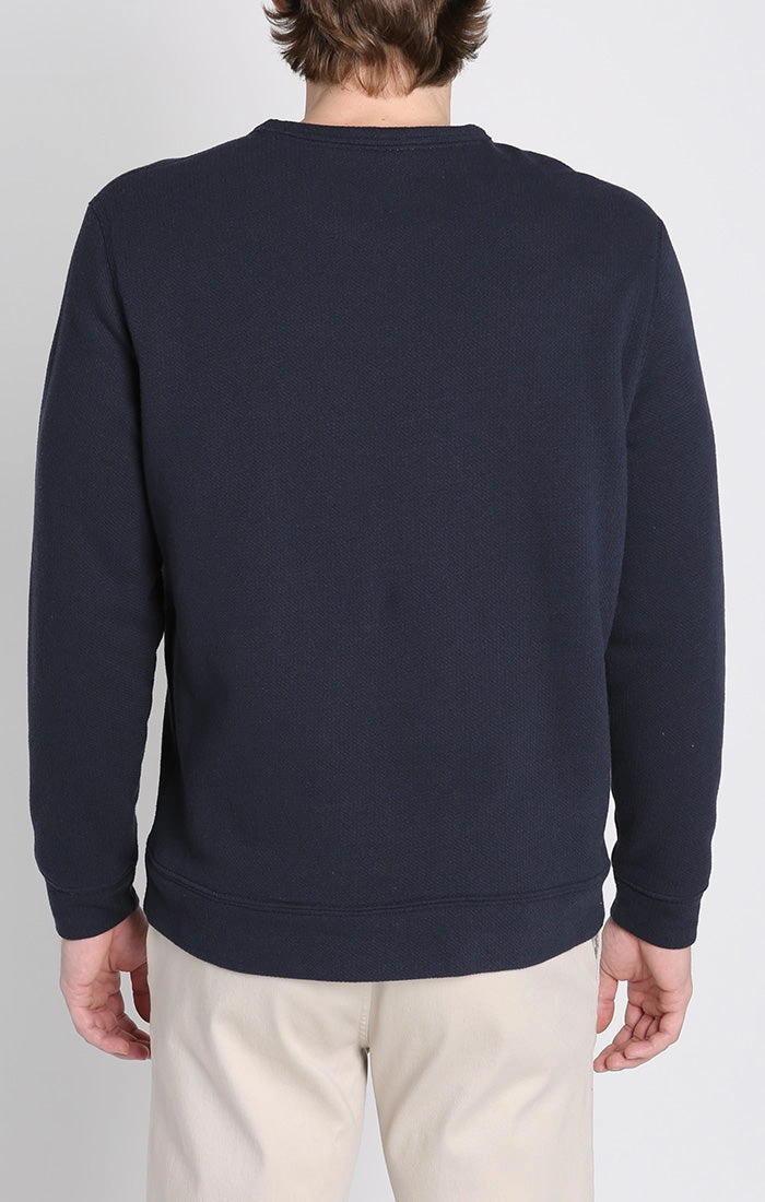 Kent Recycled Jacquard Sherpa Lined Crewneck
