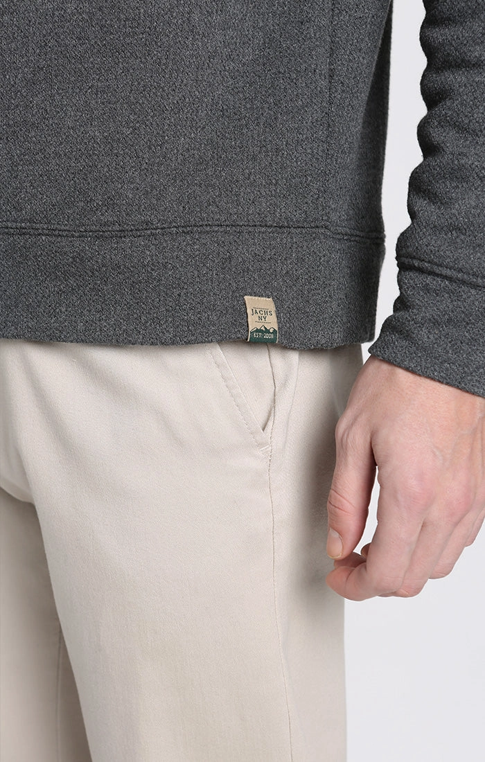 Kent Recycled Jacquard Sherpa Lined Crewneck