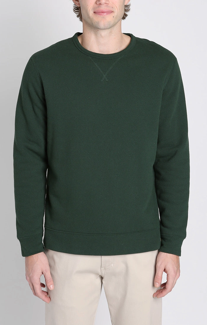 Kent Recycled Jacquard Sherpa Lined Crewneck