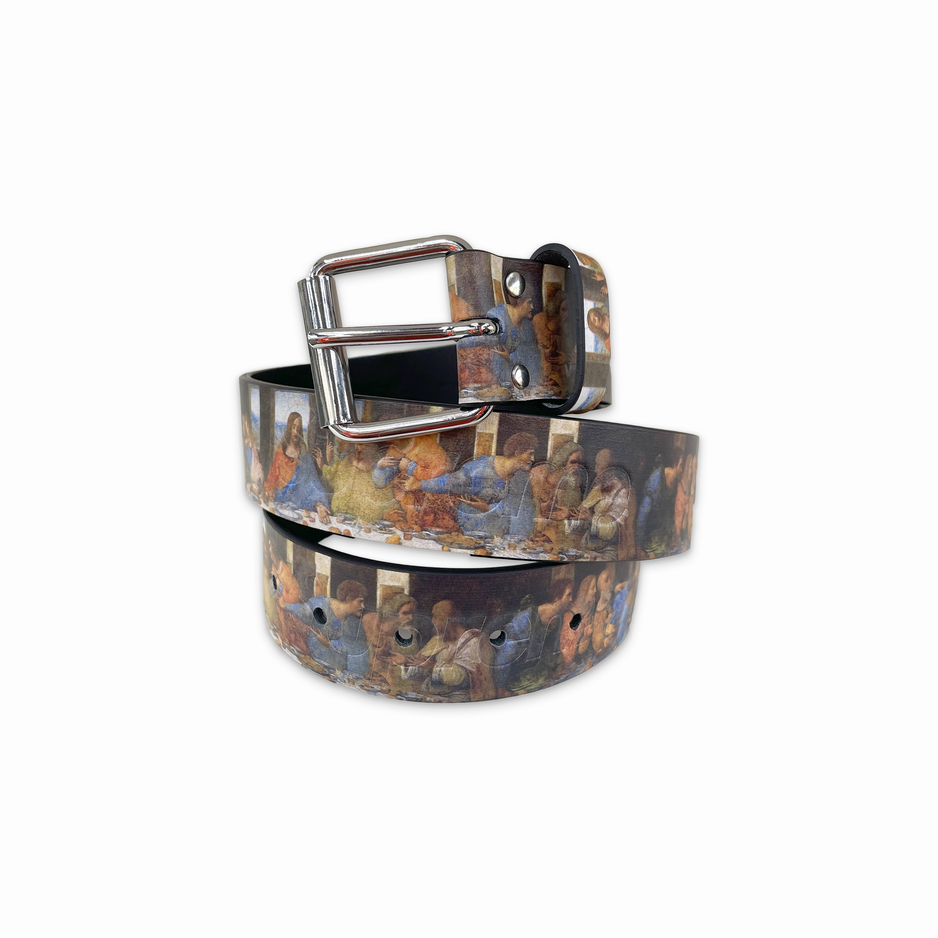 Last Supper Leather Belt Multicolor