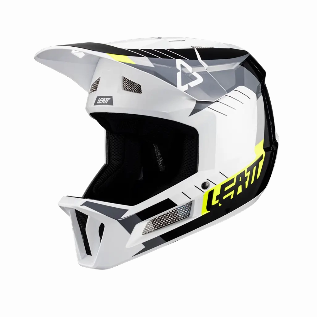 Leatt MTB Gravity 2.0 Full Face Helmet - White-Black - 2024