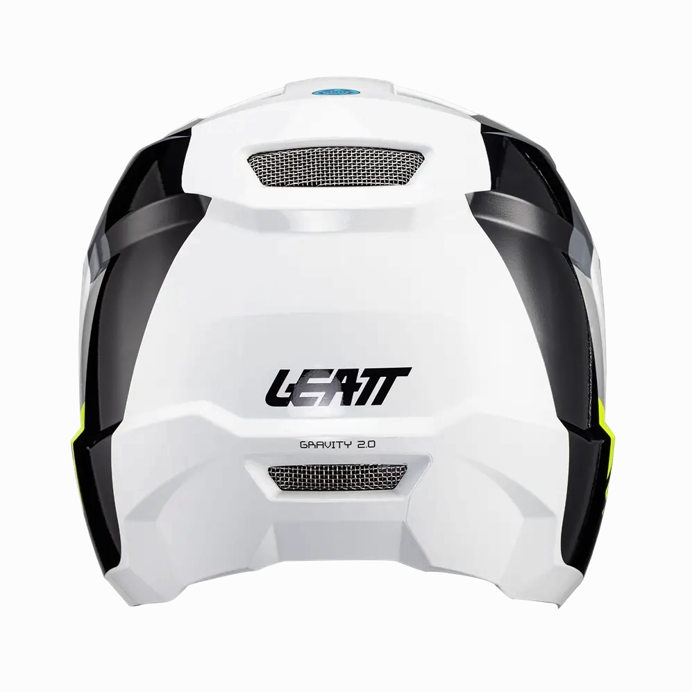 Leatt MTB Gravity 2.0 Full Face Helmet - White-Black - 2024