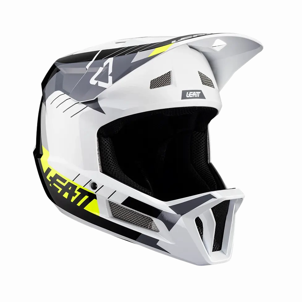 Leatt MTB Gravity 2.0 Full Face Helmet - White-Black - 2024