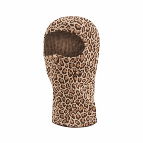 LEOPARD JACQUARD KNIT BALACLAVA [BROWN]