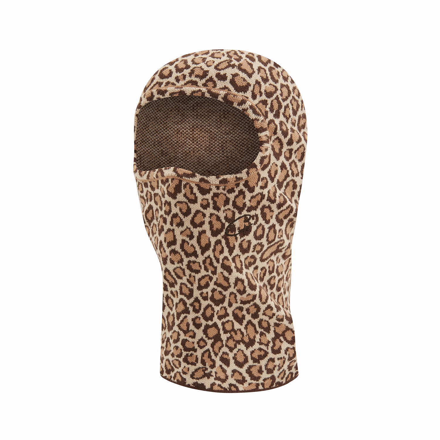 LEOPARD JACQUARD KNIT BALACLAVA [BROWN]