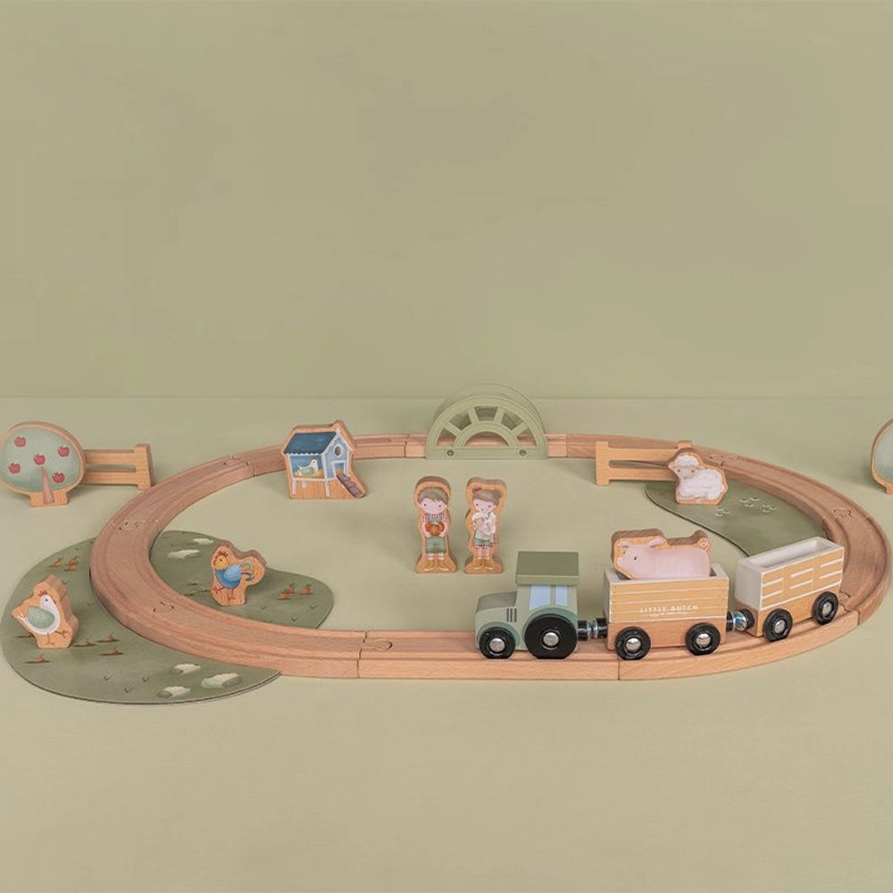 Little Dutch Little Farm Wooden Train Track
