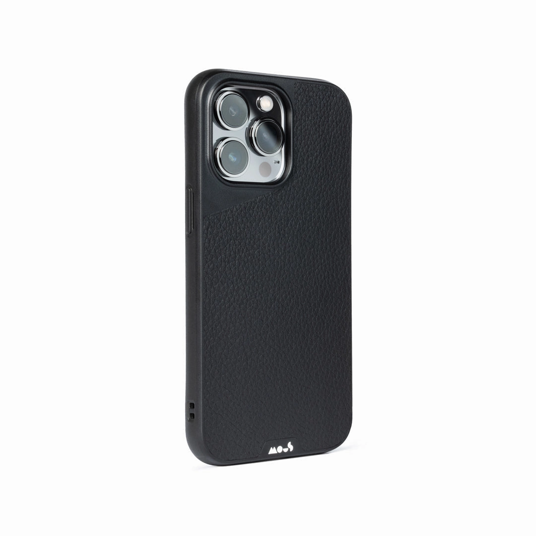 MagSafe® Compatible Black Leather Phone Case - Limitless 4.0