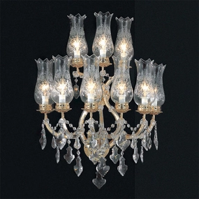 Maria Theresa 9 Light Premium Strass Crystal Wall Chandelier