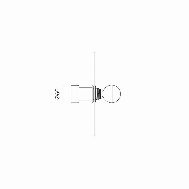 Minimalist Blown Glass Disc Wall Light