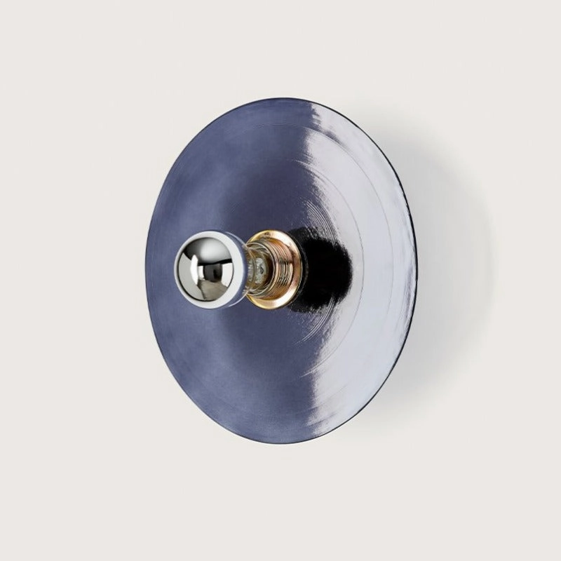 Minimalist Blown Glass Disc Wall Light