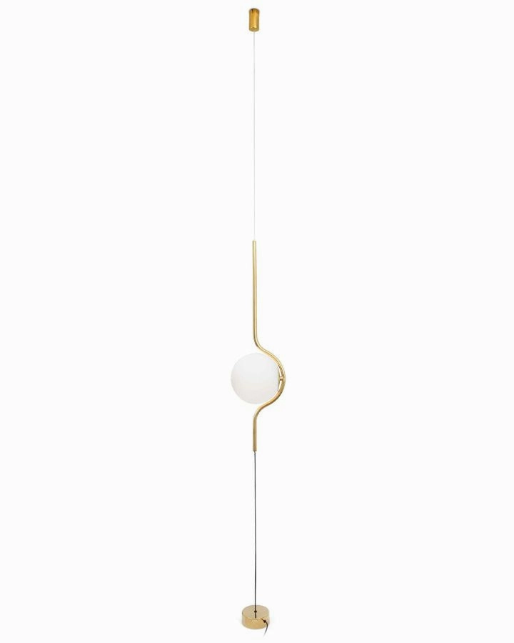 Minimalist Brass Suspended Orb Pendant